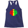 rasta skull and crossbones Racerback Tank