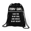 May Girl Drawstring Bags