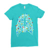 skeleton christmas tree Ladies Fitted T-Shirt