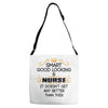 smart good looking nurse doesnt get better this Adjustable Strap Totes