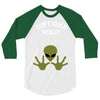 Alien Says Don't Touch My Belly 3/4 Sleeve Shirt