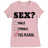 Sex Yes Please Ladies Fitted T-Shirt