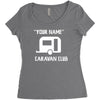 personalised your name caravan club funny gift Women's Triblend Scoop T-shirt