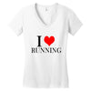 i love running Women's V-Neck T-Shirt