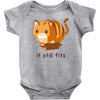 if it fits i sits Baby Bodysuit