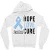 hope love cure stomach cancer awareness Zipper Hoodie