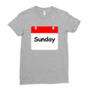 title of day of the week sunday day of the week Ladies Fitted T-Shirt