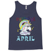 unicorns are born in april cute unicorn Tank Top
