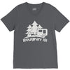 roughin' it roughing trailer camping camp V-Neck Tee