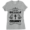 I Am One Blessed Grammy Ladies Fitted T-Shirt