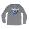 blue monster with horns Long Sleeve Shirts