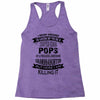 Super Cool Pops Of A Freaking Awesome Granddaughter Racerback Tank