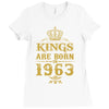 kings are born in 1963 Ladies Fitted T-Shirt