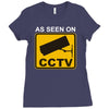 as seen on cctv chav rude,funny,cool,modern,fun Ladies Fitted T-Shirt