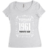 vintage made in 1961 perfectly aged a living legend Women's Triblend Scoop T-shirt