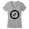 clock black Women's V-Neck T-Shirt
