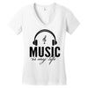 music is my life Women's V-Neck T-Shirt