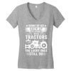 Some Of Us Grew Up Playing With Tractors The Lucky Ones Still Do Women's V-Neck T-Shirt