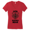 god mama bear Women's V-Neck T-Shirt