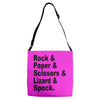 rock paper scissors lizard spock big bang theory geek nerd gift t shir Adjustable Strap Totes
