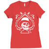 totenkopf zylinder skull pik poker ace topper bike mc rock metal Ladies Fitted T-Shirt