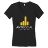 antisocial Women's V-Neck T-Shirt