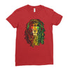 new! men's rasta vibe lion Ladies Fitted T-Shirt