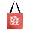 v3 eat sleep snap Tote Bags