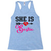 she is my bestie Racerback Tank