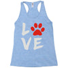 love dog paw Racerback Tank