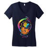 doodle luv Women's V-Neck T-Shirt