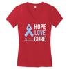 hope love cure stomach cancer awareness Women's V-Neck T-Shirt