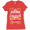 i am a june women Ladies Fitted T-Shirt