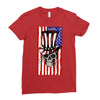july 4th skull Ladies Fitted T-Shirt