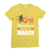 Halloween Kings Are Born In March Ladies Fitted T-Shirt