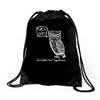 irritable owl syndrome Drawstring Bags