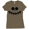 pumpkin funny face Ladies Fitted T-Shirt