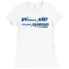 without me, its just aweso Ladies Fitted T-Shirt
