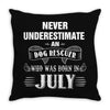never underestimate an old man who was born in july Throw Pillow