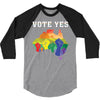 Vote Yes, Australian Marriage Equality 3/4 Sleeve Shirt