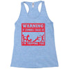 warning if zombies chase us i'm tripping you Racerback Tank