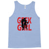 geek girl 3 4 sleeve baseball Tank Top