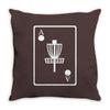 disc golf ace card target chains frisbee basket Throw Pillow