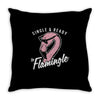 single flamingle Throw Pillow