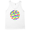 funny girly colorful patterns mustaches Tank Top