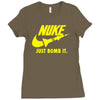 nuke just bomb it Ladies Fitted T-Shirt