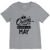 Queens Are Born In May V-Neck Tee