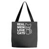 real men love cats Tote Bags