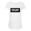 idgaf Dua Lipa Maternity Scoop Neck T-shirt