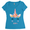 birthday unicorn family series sister Women's Triblend Scoop T-shirt